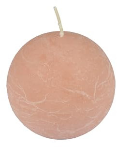 Homéa, Bougie Boule D7,5 x H7 cm Rustique Coloris Rose Poudre