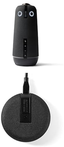 Owl Labs Meeting Owl 4+ und Owl Bar Bundle – 360-Grad-4K-Videokonferenz-Bundle mit Mehreren Kameras (automatischer Fokus auf die sprechende Person, intelligenter Kamerawechsel, drahtlose Kopplung)