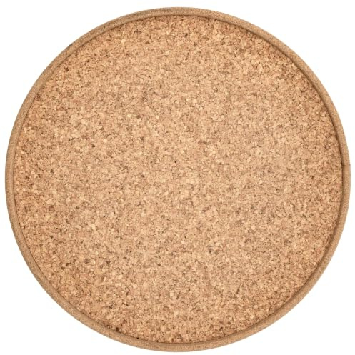 Go4Cork Plateau Rond en liège - 300mm (11.81) Diamètre | Résistant à la Chaleur, Réutilisable, Facile à Nettoyer | Plateau de Service et décoratif | Plateau Rond en Liège Naturel | Parfait Pour Service, Tasses, Casseroles & Déco | Isolant, Écologique & Facile à Nettoyer