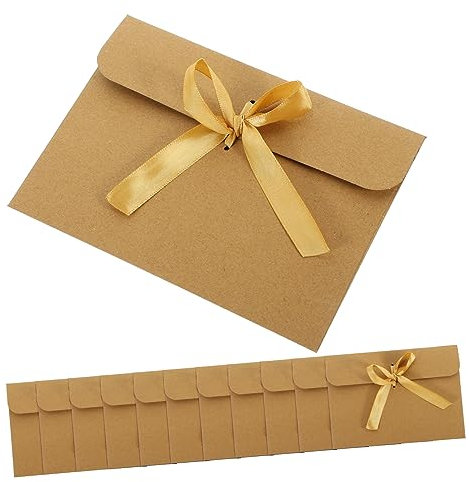 JEWEDECO 50stücke Kraftumschläge Für Einladungen Briefpapierhüllen Umschläge Zum Briefeschreiben Briefzubehör Aus Kraftpapier Für Glückwunschkarten Und Karten
