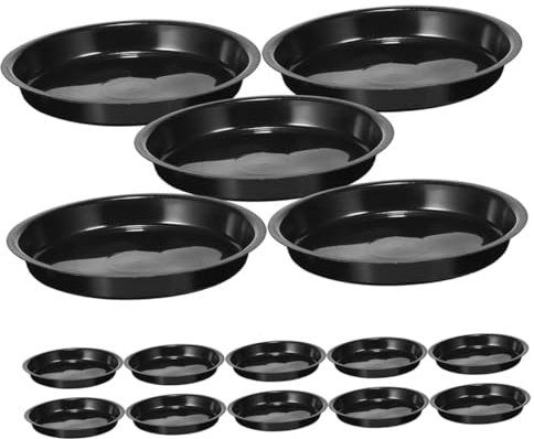 POPETPOP Blumentopf-untersetzer 16er Set Untersetzer Für Zimmerpflanzen Bonsai-untersetzer Stabiles Pp-Material Schwarz