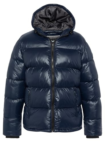 Schott NYC Schott Columbus Navy jacka med huva, Färg: blå, One size
