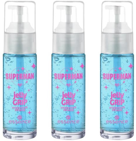 essence jelly GRIP HYDRATING PRIMER, feuchtigkeitsspendend, glättend, natürlich, für trockene Haut, vegan, ohne Parabene, ohne Mikroplastikpartikel, Nanopartikel frei, 3er Pack (3x29ml)