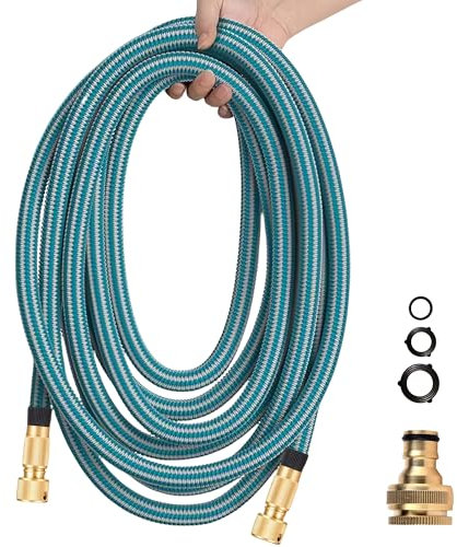 100FT Garden Hoses Flexible Expandable Wear-Resistant Adjustable Irrigation Hoses,Water Hosepipe Retractable Flexible Never Kink Hose Pipe for Pet & Car Washing, Cleaning, Watering Lawn and Garden