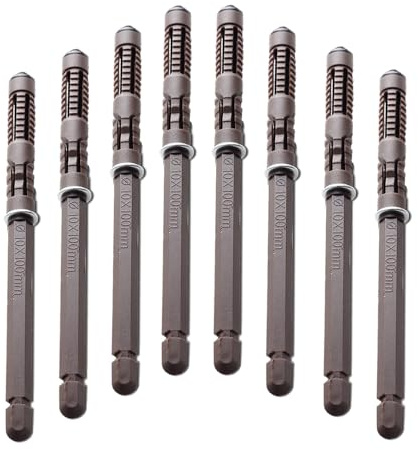 Schwebende Regalhalterungen – 8 Stück, strapazierfähig, unsichtbare Regalhalterungen mit Schrauben, DIY-Hardware, Jalousienstützen, Regale, 54 kg, Ø10 x 100 mm (8 Stück)