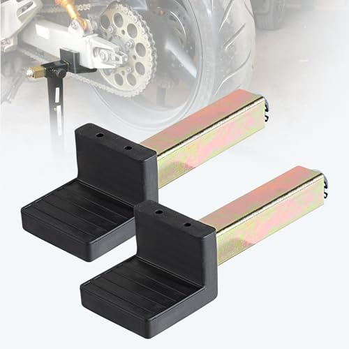EFUTURETIME 2 Pzs Adaptadores para Caballete Trasero de Moto Universal 20 X 20 X 118 mm, Elevador Soporte Adaptador para Moto Brazo Basculante, Mantenimiento de Garaje, Limpieza de Moto, Forma de L