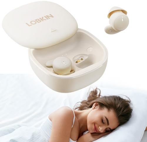 LOBKIN Seitenschläfer Kopfhörer, Noise Cancelling Bluetooth Kopfhörer Mini zum Schlafen, Unsichtbare In Ear Kopfhörer für Schlaf, Sport, Yoga und Reisen