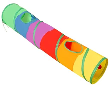 Cat Tunnel Toy With Hanging Ball, Cat Tunnel, Cat Tunnels For Indoor Cats, Foldable Pet Play Tunnel, With 2 Holes And Play Rabbit Portable Crinkle Tunnel For Indoor Cats, Small Animal