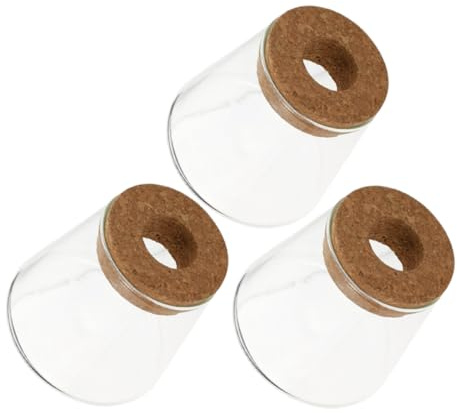 NOLITOY 3pezzi Vaso Per Piante Idroponico Con in Legno Contenitore Per Propagazione Adatto Per Ufficio e Casa