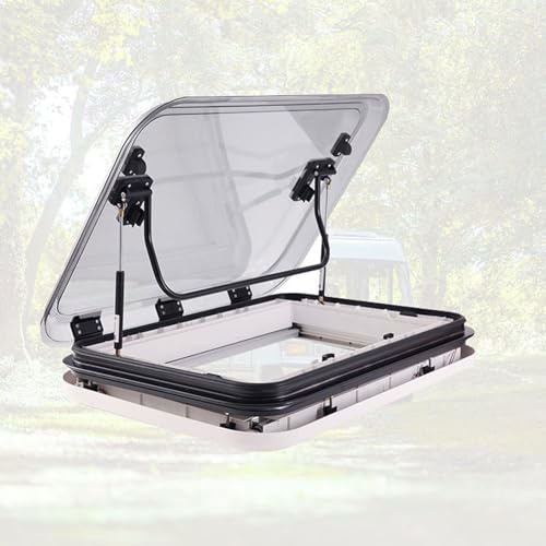 Puits De Lumière Pour Camping-car Avec Éclairage LED, Kit D'aération De Toit En Alliage D'aluminium 500/700/800 Mm, Couvercle Acrylique Creux Double Couche, Fenêtre De Camping-car Pour Camping-cars