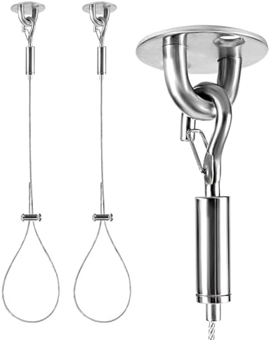 2 Packs Ceiling Support for Closet Rod, Prevents Sagging, 60'' Adjustable Closet Rod Support Bracket, Stainless Steel Ceiling Support Assembly, Heavy Duty Wardrobe Pipe Bracket Rod Holder