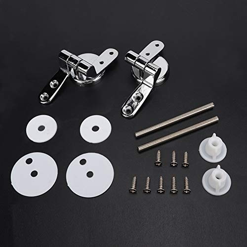 OEBUAFI Set Cerniere per Coperchio WC, Kit di Sostituzione in Lega di Zinco, Design Regolabile Facile Installazione, Adatto Alla Maggior Parte dei Coperchi WC Standard