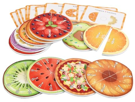 Assiette D'apprentissage Des Fractions De Fruits, Jouet De Tri Sur Le Thème Des Fruits, ABS, Outil De Démonstration De Calcul, Outil Mathématique Éducatif, Apprentissage Pratique, Pour Les Élèves De C