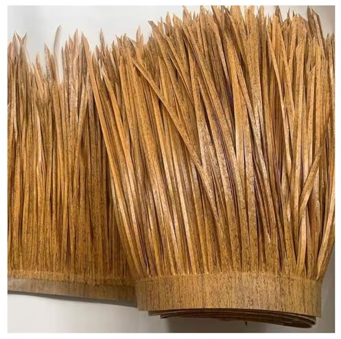 Copertura per tetto in paglia sintetica di palma, per uso esterno, resistente ai raggi UV e all'acqua, facile da installare, per gazebo bar, capannone, decorazione da giardino tropicale (0,5 m x 2 m)