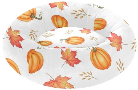 Höst Thanksgiving vit husdjur hundbädd avtagbar och tvättbar fluffigare kattkudde säng för medelstora husdjur som sover