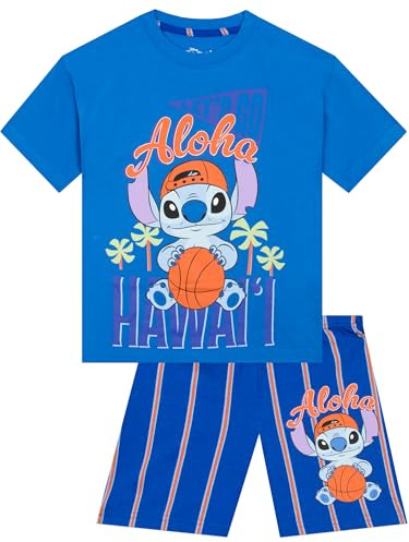 Disney Lilo and Stitch Pyjama Enfant Garçon Ensemble Court Pyjama Garcon Été T-Shirt Short