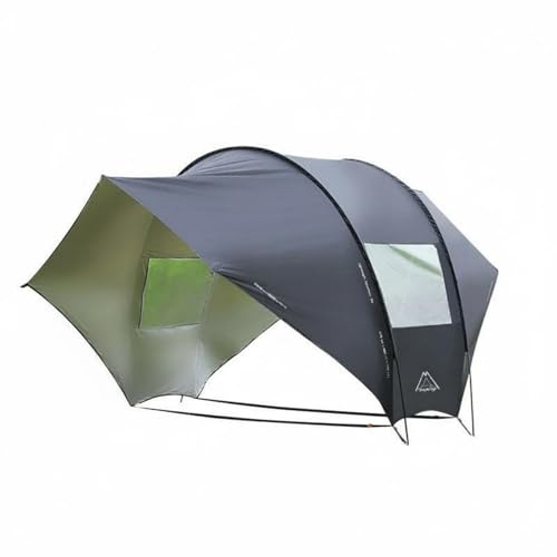 Fzaqwen Tienda de Campaña con Protección Solar Carpa Refugio Canopy con Toldo Exterior Autoportante y Costuras Selladas PU para Clima Cambiante Adecuada Grupos Camping Playa Montañas