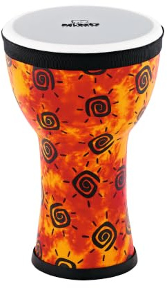 Nino Percussion Elements Mini Djembe – Petit Instrument de Musique pour Enfants à partir de 3 ans – Diamètre de 6 pouces – Plastique, Multicolore (NINO-EMDJ-SU)