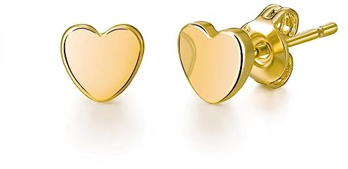 Philip Jones 18k Gold Plated Heart Stud Earrings