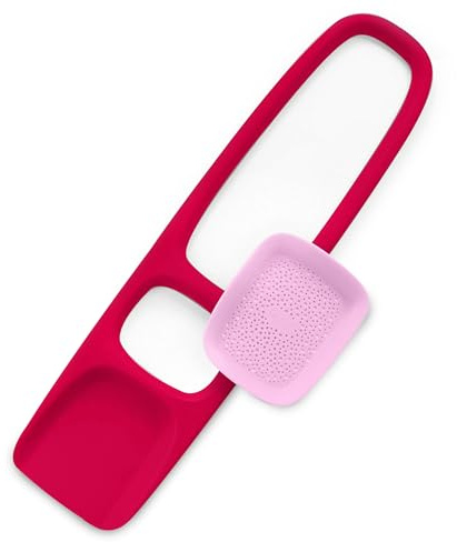 Quut - Scoppi Cherry Red - Ultra Solid Multipurpose Shovel för barn - Strand - Clip-on Sikten ingår - lekfull/design/solid