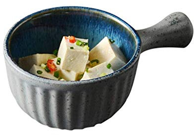 Sywlwxkq Japanese-Style Soup Bowl Bowls with Handle, Ceramics American Retro Surface Soup Salad Rice-650ml