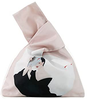 Étanche Mode Art Japonais Kimono Motif Poignet Sac Fourre-Tout Sac À Main Noeud Pochette Portefeuille Portable Bourse pour Femmes (Beauté)