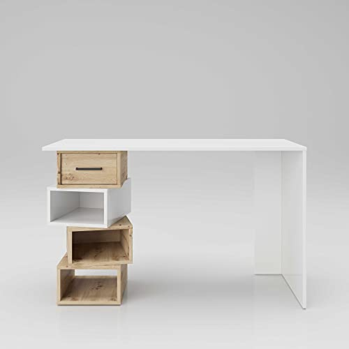 phoenix Group Monza Schreibtisch in Weiss/Artisan Eiche