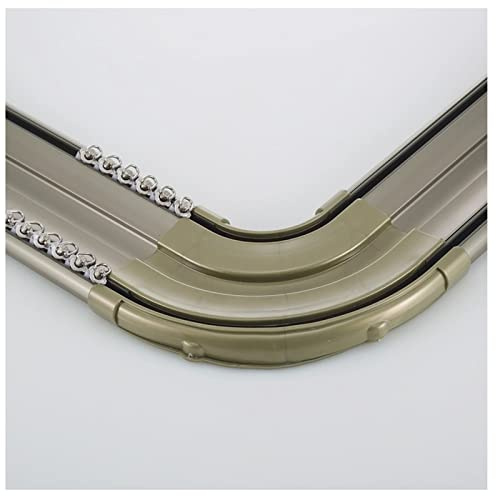 Juego De Rieles De Cortina Montados En El Techo, Riel De Cortina Doble De Aluminio 1m-5m, Para Separador De Ambientes, RV, Mirador, Cortina De Ducha(White,Connectors)