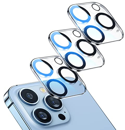 Giftorld [3 Pack Camera Lens Protector for iPhone 13 Pro/13 Pro Max,9H Tempered Glass,Anti-Scratch,Case Friendly,Night Circle,No-Bubble HD Clarity,Full Cover