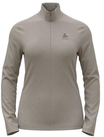 Odlo Damen Roy 1/2 Zip Longsleeve, Silver Cloud-Iron, L, Silver Cloud-iron, L