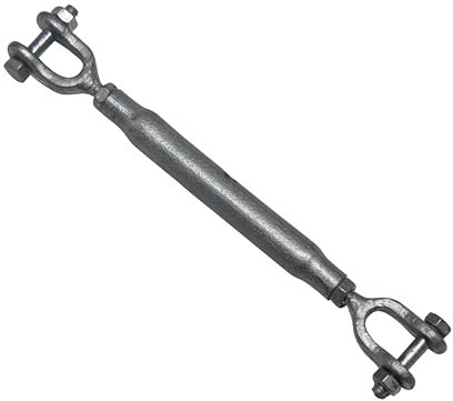 Secure Fix Direct Galvanised Straining Rigging Screw Jaw Jaw 6MM - 64MM (Closed Body Turnbuckle Wire Rope Tensioner) (10MM (3/8))