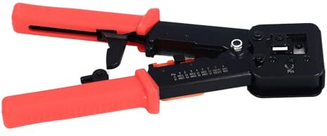 Pince à Sertir RJ45, Outil de Sertissage RJ45 en Acier Robuste Grâce à une Matrice Précise à Haute Torsion Professionnelle pour Ethernet sans Flexion en Acier Inoxydable