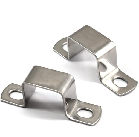 SeeRaphee Vierkantrohrschelle aus 304 Edelstahl, U-förmig, 10 x 10 mm, 20 Stück