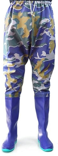 Wathose, Herren Damen Wasserdicht Watstiefel Atmungsaktiv Anglerhose Wasserdicht Mit Stiefel Leichte Regenstiefel Fischer Teichhose Watthosen Für Baustellen, Angeln, Bauernhöfe B,38