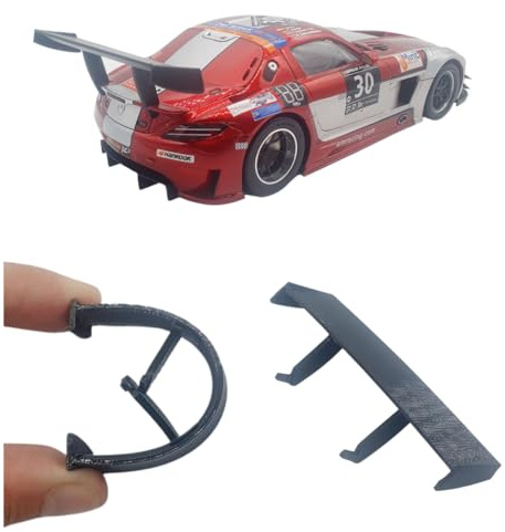 Blackslot Flexibler Spoiler – Carrera Zubehör für 124 Mercedes-Benz SLS AMG GT3, Carrera Bahn Tuning Ersatzteil Kleinteil im Maßstab 1:24