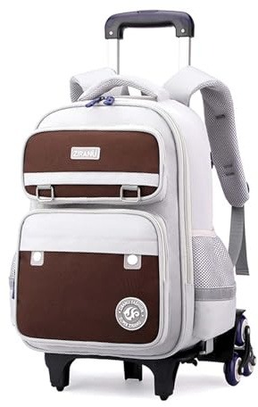 Yumenam Trolley Jungen Rucksack Kindergepäck mit Rollen Reflektierender Jungen Mädchen Trolley Schulrucksack Kinder Schultasche Rollen Schulranzen Trolley Jungen Teens 6 Rollen