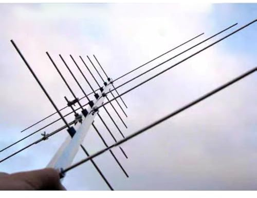 YAGI Antenna High Gain 10/15dBi 2m/70cm Outdoor GRMS Yagi Antenna 144-148MHz/430-440MHz 11 Elements for Ham Radio Repeater System 433mhz Radio Systems (Mounting Bracket Not Included)
