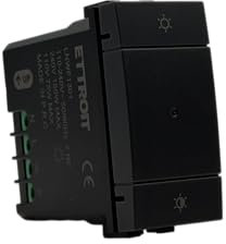 MODULO INTERRUTTORE DIMMER CONNESSO SMART WIFI GESTIBILE DA APP 1P 150W 240V NERO COMPATIBILE CON SERIE LIVING - ETTROIT