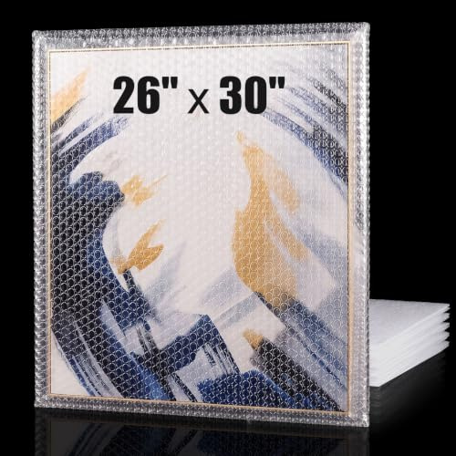 Dunzoom 5 Stück 66 x 76,2 cm extra große Luftpolstertaschen, transparente Luftpolstertaschen zum Verpacken, stoßfeste Polsterung, Wickeltasche für den Versand, Umzug zerbrechlicher Gerichte