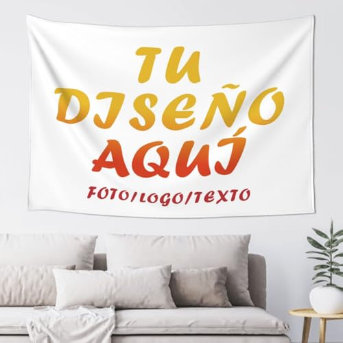 Tapiz pared personalizado Tapices de pared Imprime cualquier foto de diseño/texto personalizada Posters para pared de Sala de Bodas, para Obsequios Conmemorativos Familiares 229 cm x 152 cm