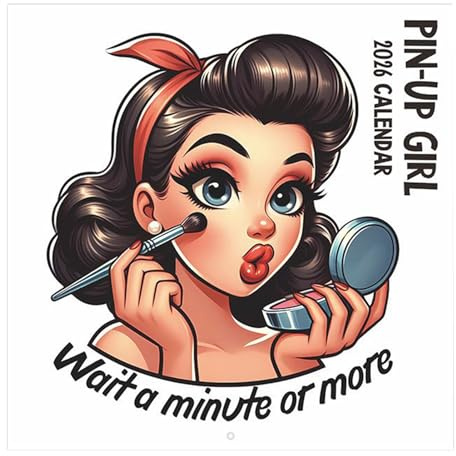 Pin-Up Girl - 2026 Calendrier, Carnet De Planificateur Rétro, Organisateur Mural Décoratif, Ajoute Un Vintage Aux Intérieurs, Prend En Charge Les Besoins De Planification Quotidiennement, 11,02