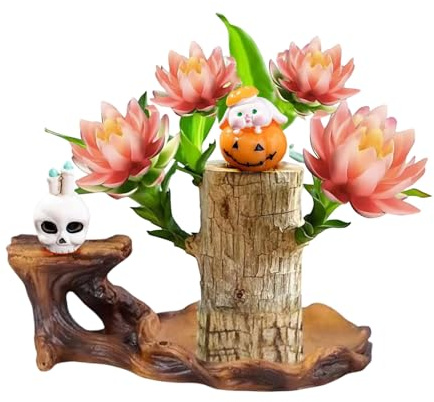 VUKHWX Madera brasileña, planta brasileña de madera de la fortuna, miniescultura, adecuada para el hogar, al aire libre, oficina, cocina, dormitorio, decoración de jardín (# B)