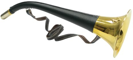 Corne d'appel laiton pavillon 50 cm gainée Cuir