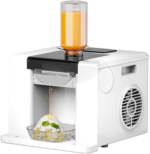 GYKOZY Máquina Comercial automática para raspar Hielo, 60 kg/día, para Conos de Nieve, para Helados, postres, restaurantes, Tiendas de té con Leche, Food Trucks y hogares. Color Blancos.