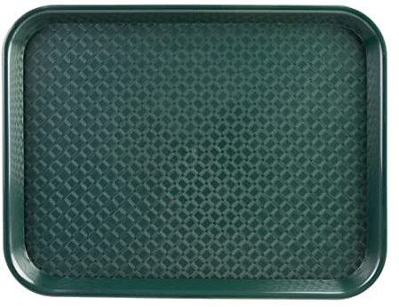 Olympia Kristallon Fast-Food-Tablett, kleine Größe: 345 x 265 mm/ 13,5 x 10,5 Zoll, grünes Polypropylen, rechteckiges Restaurant-Serviertablett aus Kunststoff, gewerbliches und Heimgebrauch, DP214