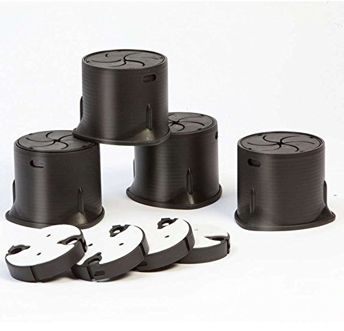 NRS Healthcare Langham SureGrip Furniture Raisers for Bed/Chair/Table - Pack of 4, Black