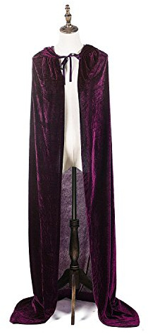 Mayplous Costumes d'Halloween Femmes Hommes Cosplay Cape fantaisie pour jeu de rôle (Purple, 100cm / 39)