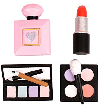 Unimal 4 Stück Harz Make-up Cake Topper Harz Parfüm Lidschatten Palette Kuchen Alles Gute zum Geburtstag Party Kuchen Dekoration für Brautdusche Mädchen Mädchen 18. Geburtstag Bachelorette Party