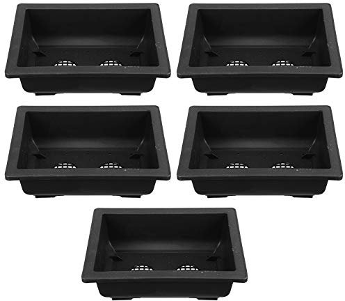 Cabilock 5 Pièces Pot De Fleurs Plastique pour Plantes Succulentes Jardinière avec Drainage Pot De Fleurs De Jardinage Contenant à Plastique