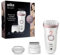 Braun Silk-épil 9 Epilierer Damen / Haarentferner für langanhaltende Haarentfernung, Aufsätze für Rasierer, Trimmer und Massage für Körper, Tasche, 9-730, weiß/roségold